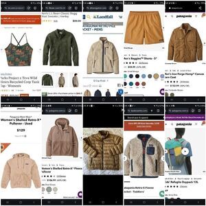 Iso Teva Parks Project tank, Patagonia Baggies, puffers, coats and more